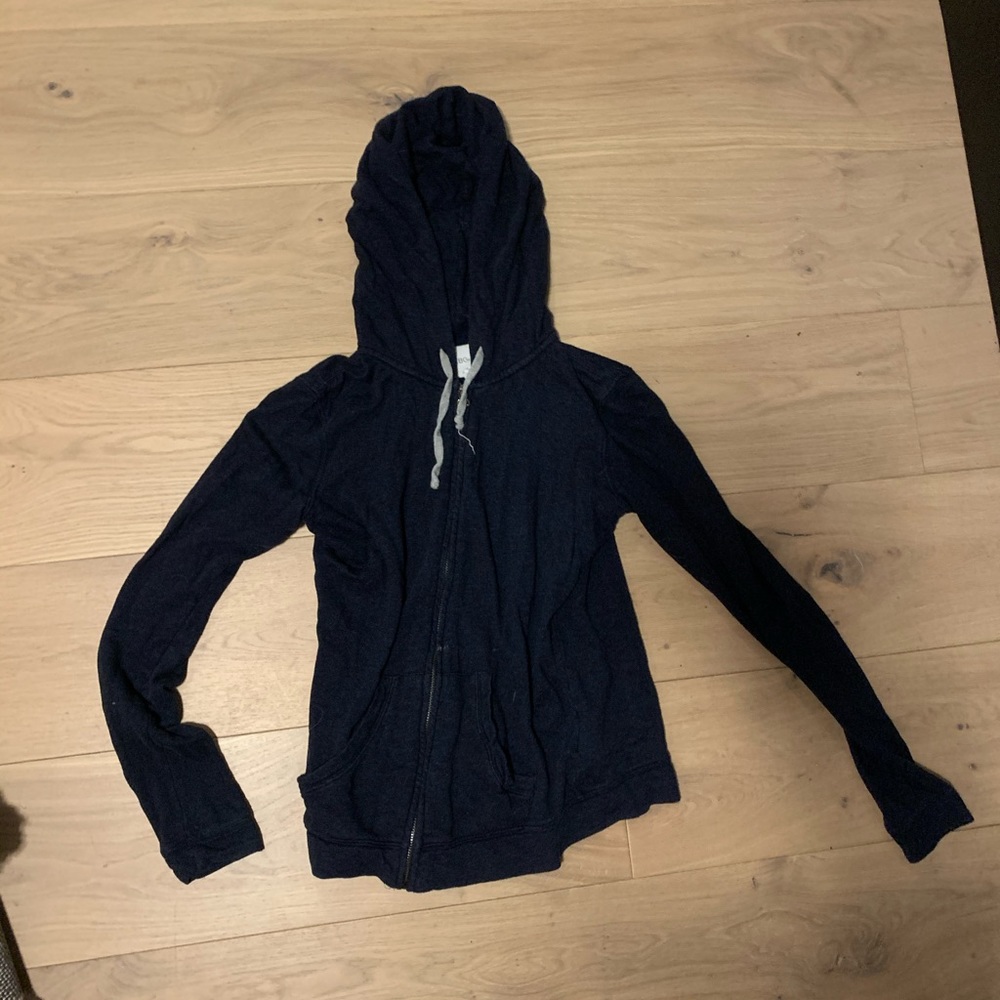 Navy zip up hoodie